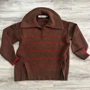 GU (Uniqlo) x Rokh Collaboration Sailor Sweater W/Red Insert Size L NWOT